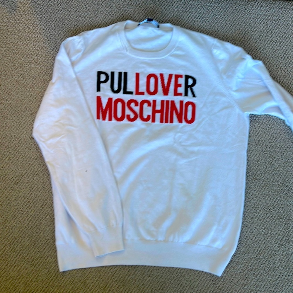 White Love Moschino sweater XL